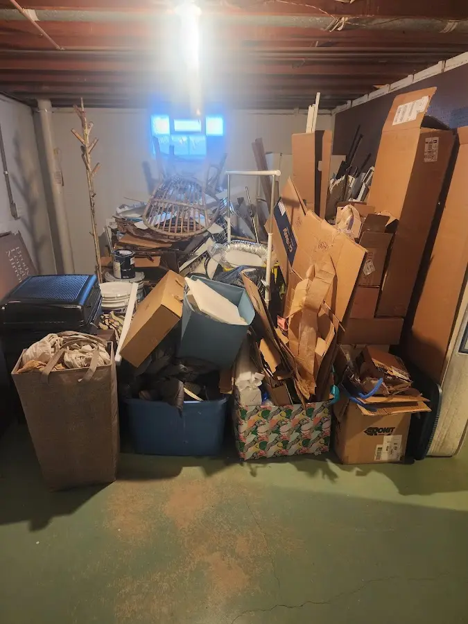 Roll-off dumpster container at job site for 4 Yard Dumpster Rental in Pemberton